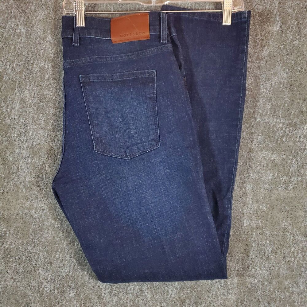 Mott & Bow Mercer Men's 36x30 Blue Straight Leg Slim Denim Jeans